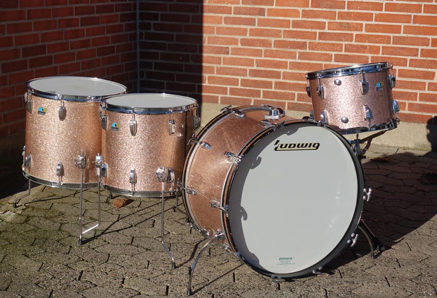 **SOLGT** Vintage Ludwig 70'er trommesæt