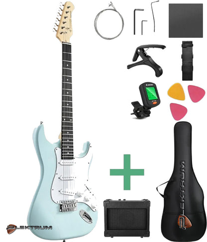 DONNER komplet El-guitar sæt - Grøn