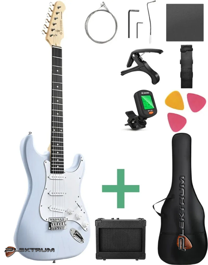 DONNER komplet El-guitar sæt - Blå