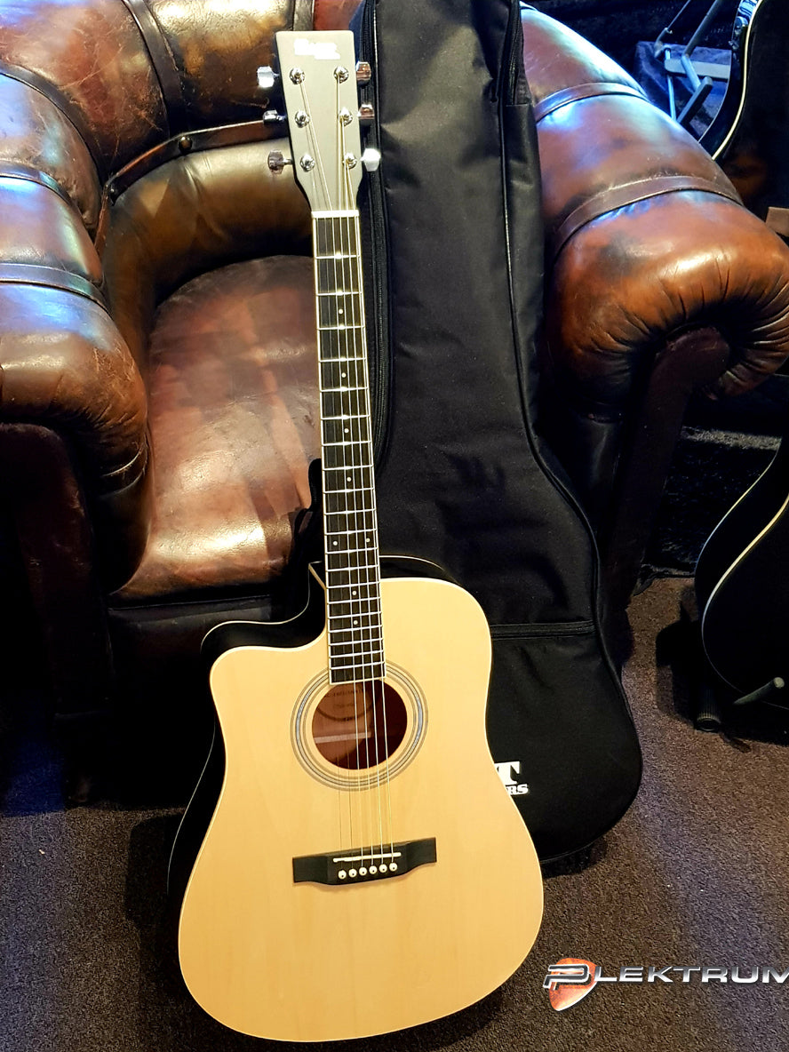 SANT western halvakustisk guitar m/etui  - venstre hånds