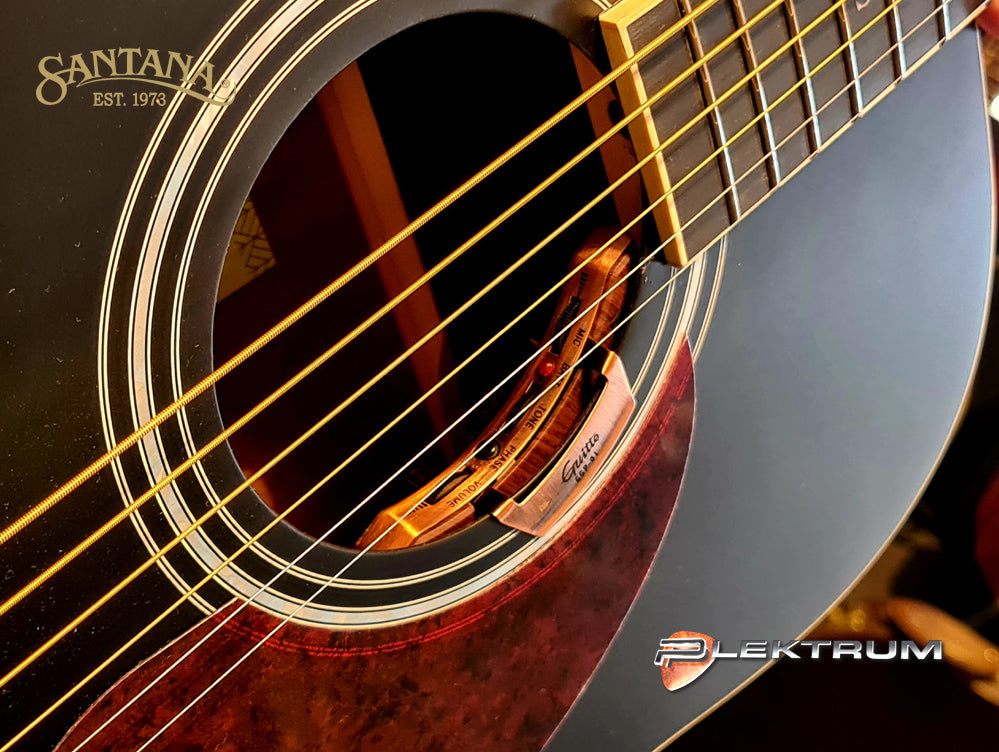 Santana D11 western guitar i MatSort med pickup