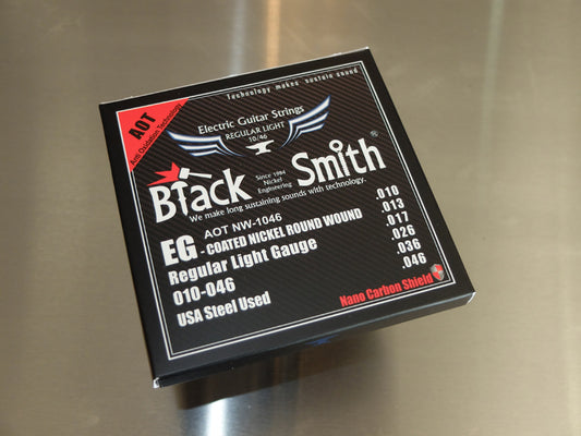 010 El-guitar strenge *Black Smith* "Coated"