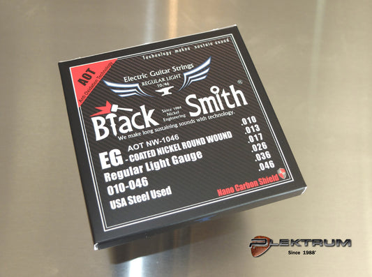010 El-guitar strenge *Black Smith* "Coated"