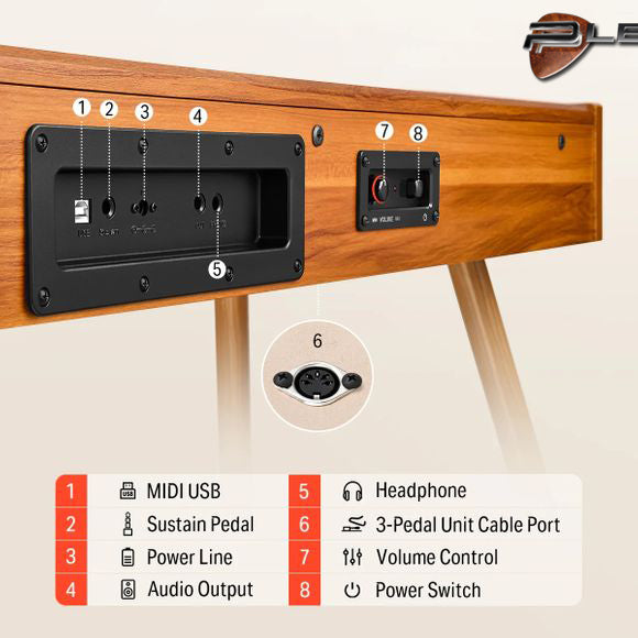 Donner DDP-80 el-klaver Wood