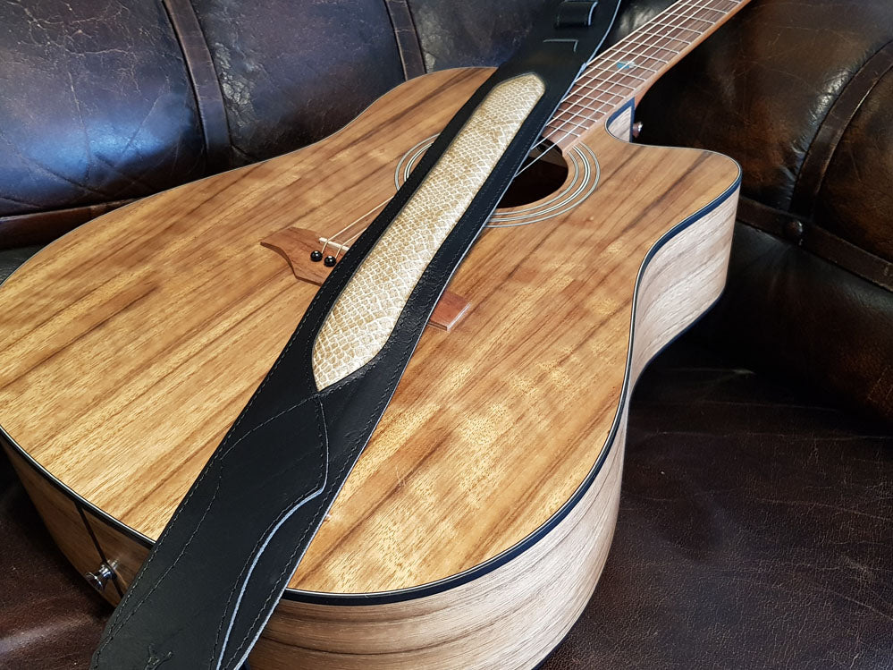 Læder Slangeskind GuitarRem