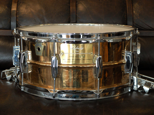 **SOLGT** Ludwig 6x14 Anniversery 75th. indgraveret lilletromme
