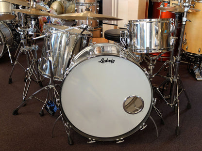 **SOLGT** Vintage Ludwig Stainless Steel trommesæt