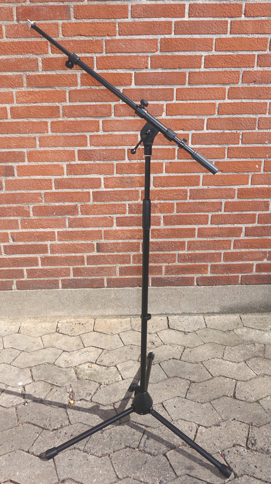 Mikrofonstativ med forskydelig boom - Sort
