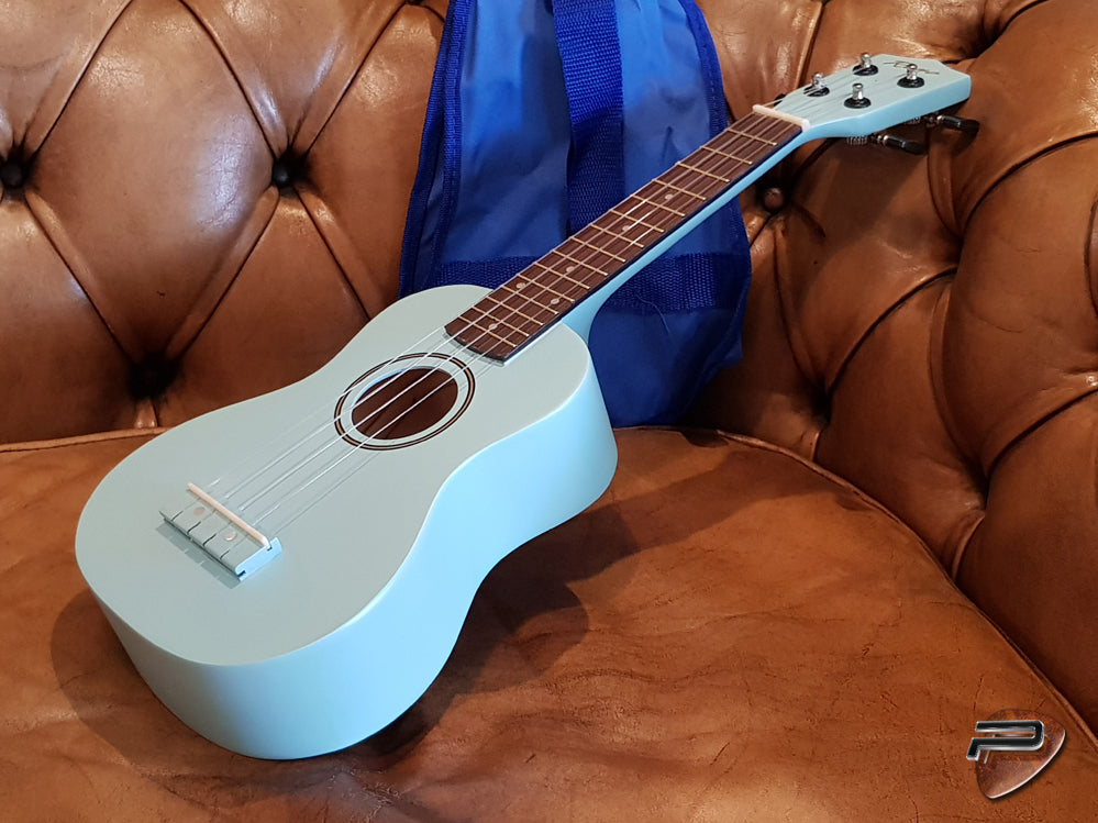 RENO Sopran Ukulele i Baby Blue m/ etui