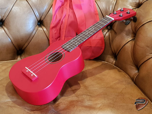 RENO Sopran Ukulele i Rød m/ etui