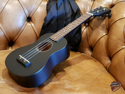 RENO Sopran Ukulele i Sort m/ etui