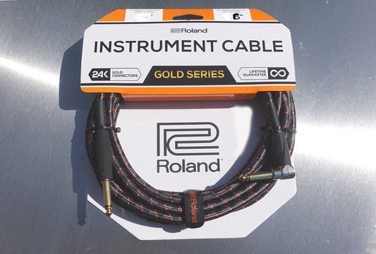 Original Roland Gold Jack kabel 6 meter - Vinkel