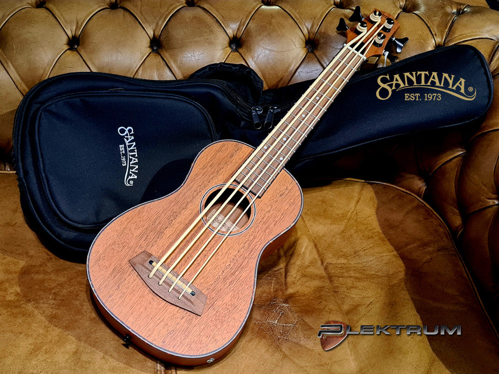 Santana Bas ukulele m/ etui.