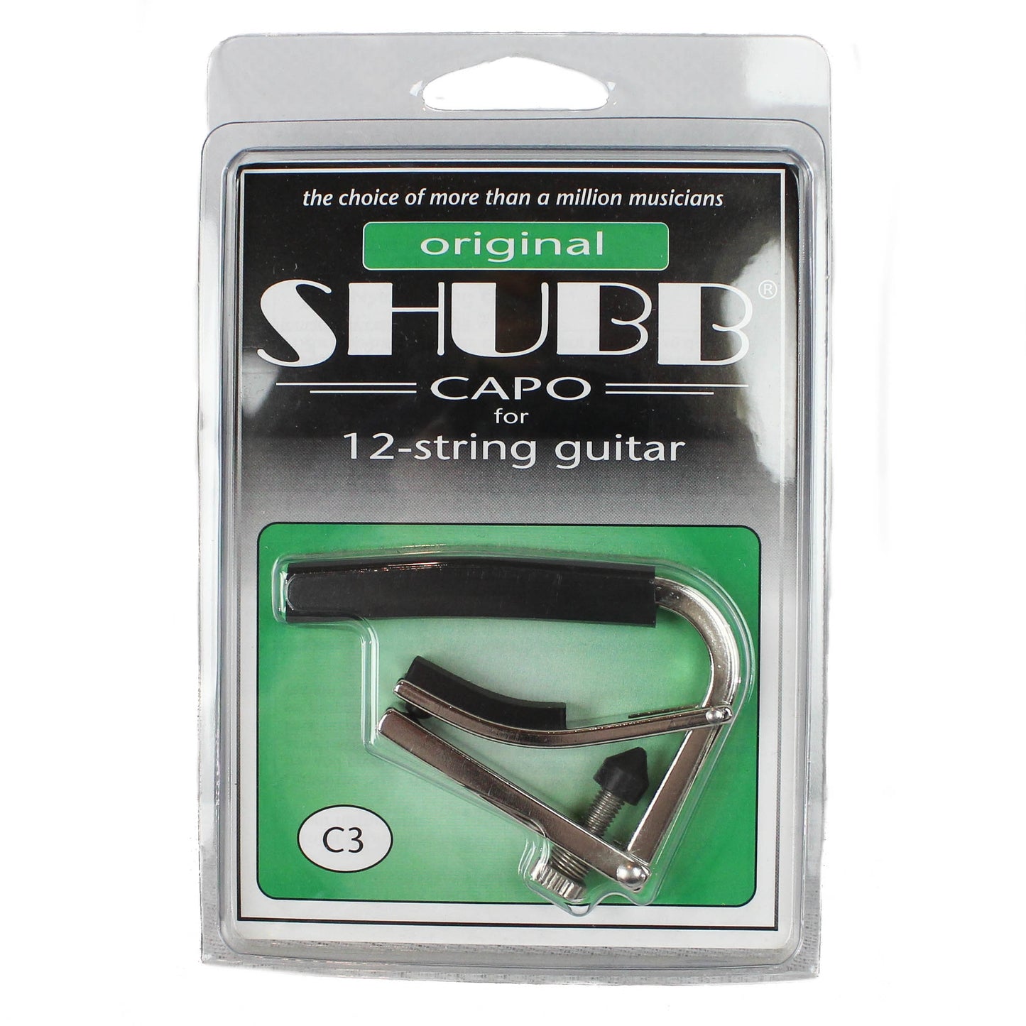 Shubb C3 Capo til 12 strengs western og el-guitar