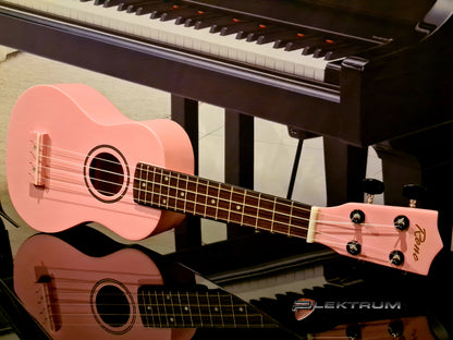 Ukulele RENO Sopran i Lyserød m/ etui