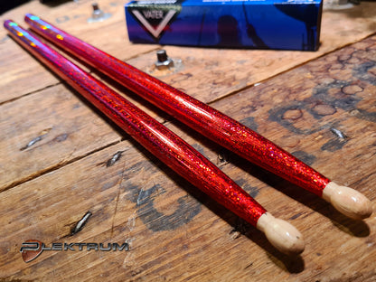 Trommestikker Vater 5A Rød Sparkle