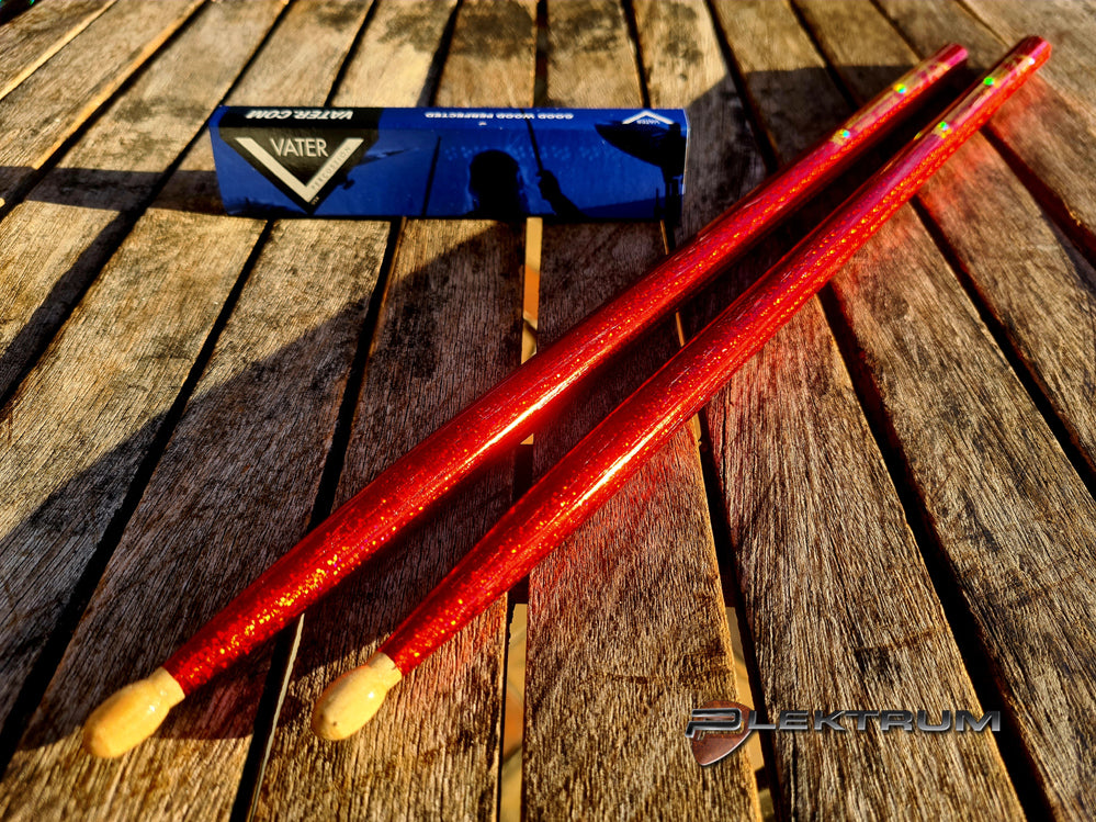 Trommestikker Vater 5A Rød Sparkle