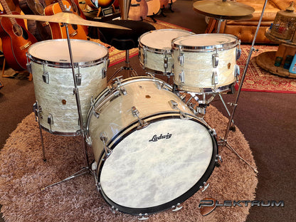 **SOLD** WFL / Ludwig Vintage 1948'  trommesæt i White Marine Pearl